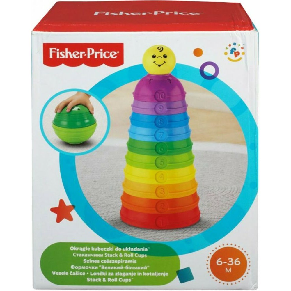 FISHER PRICE - BRILLIANT BASICS STACK &amp; ROLL CUPS (W4472)