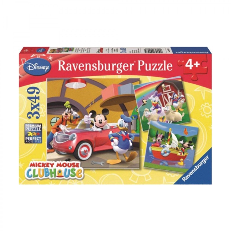 Ravensburger Puzzle Disney Mickey Mouse Clubhouse - Everyboby Loves Mickey (3x49pcs.) (09247)