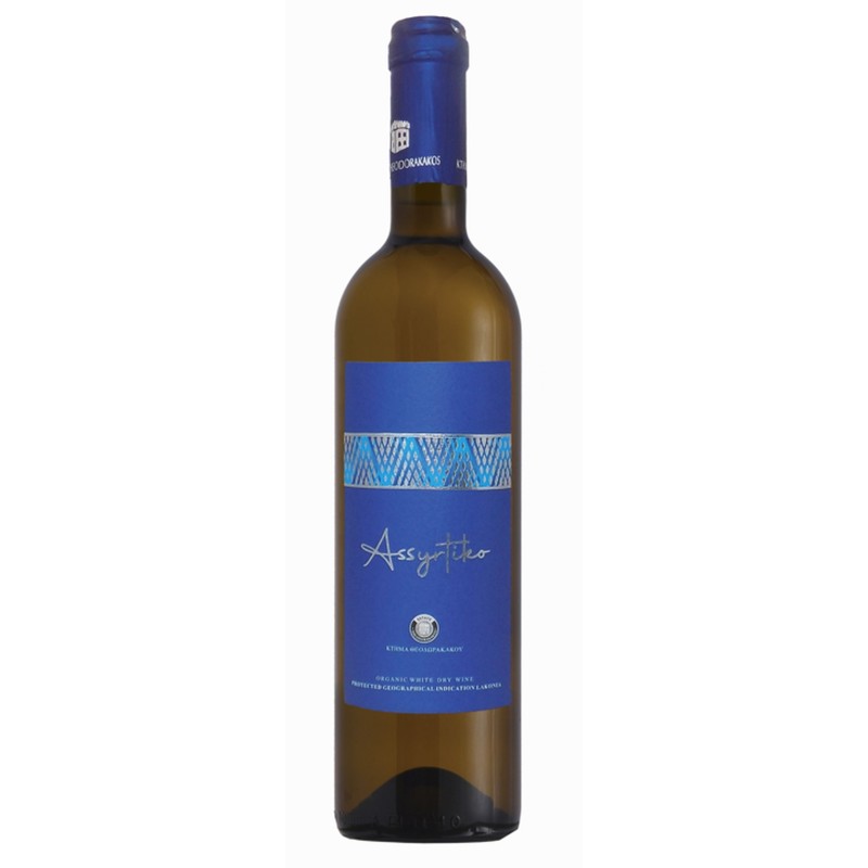 Estate Theodorakakos  - Assyrtiko -  Organic White Dry Wine P.G.I.,750ml