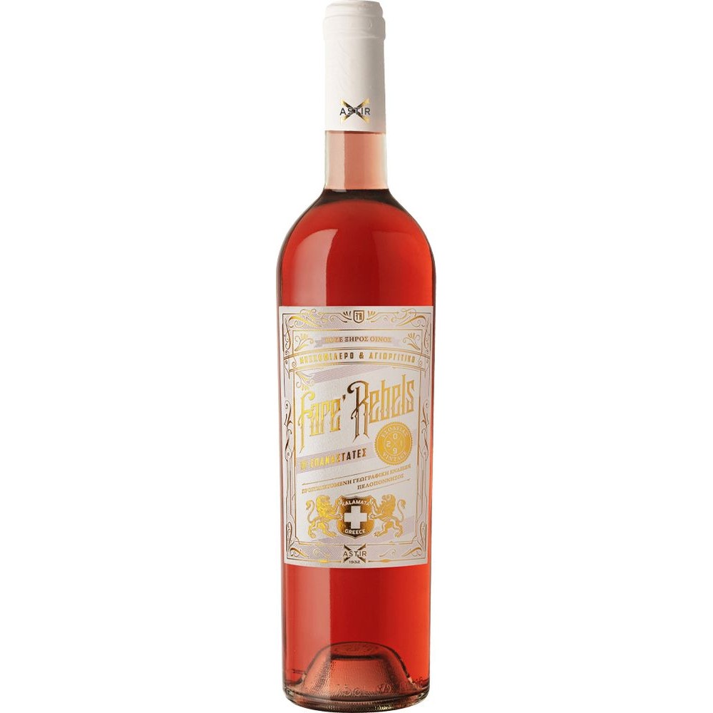 Astir X - Fare Rebels Rose - Moschofilero - Agiorgitiko Dry Wine P.G.I.,750ml