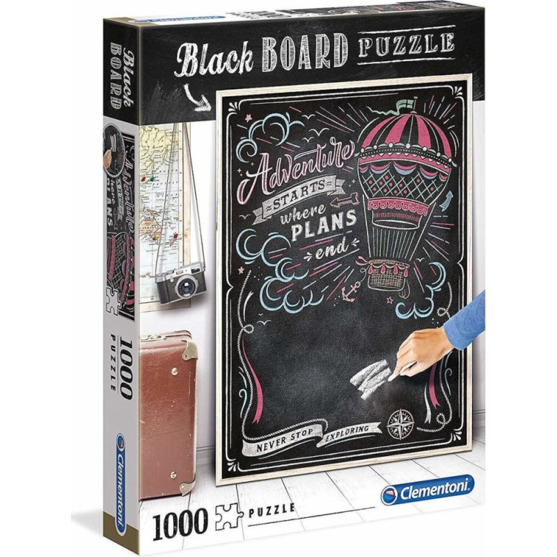 AS Clementoni Writable Black Board Puzzle - Travel (1000pcs) (1260-39478)