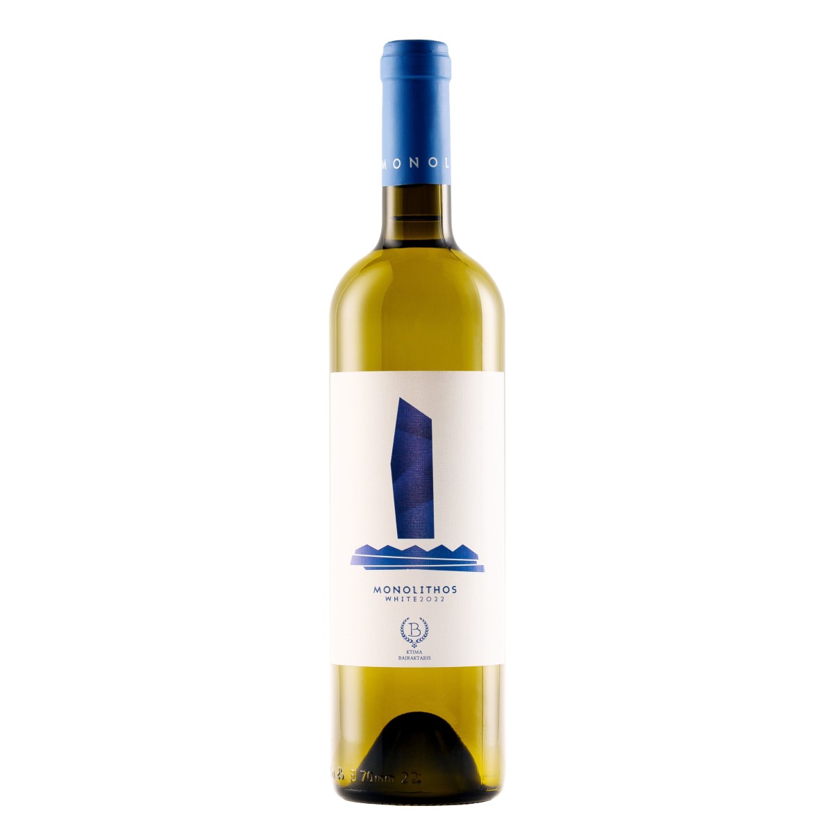 Bairaktaris - Monolithos White - Malagousia Assyrtiko Moscato - Dry White Wine P.G.I.,750 ml