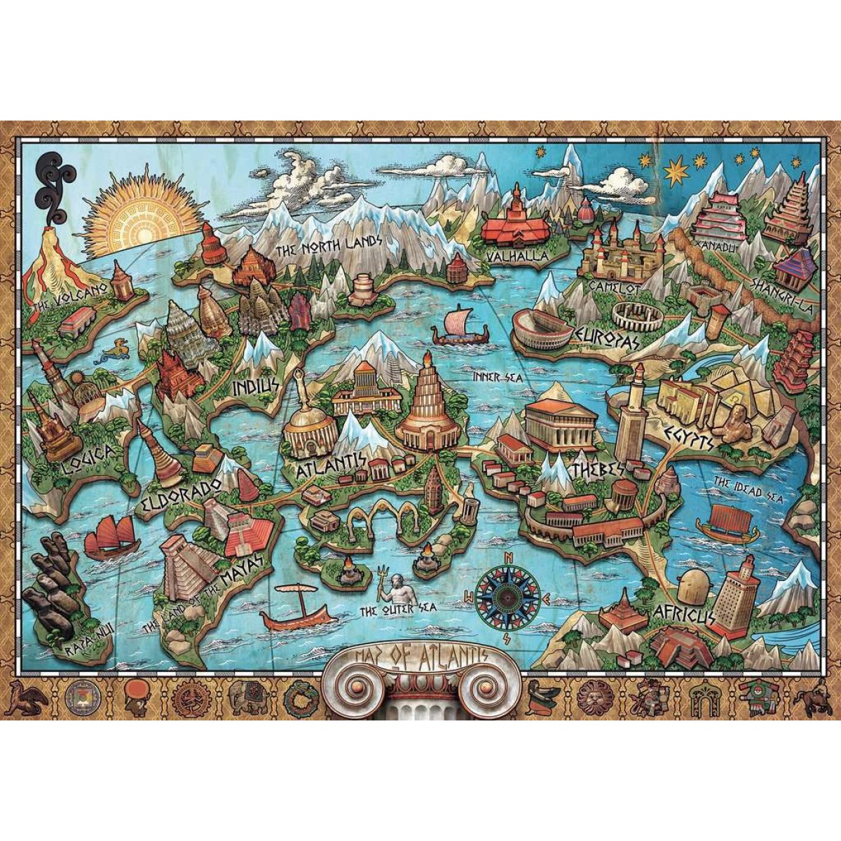 Ravensburger Puzzle: Mysterious Atlantis (1000pcs) (16728)