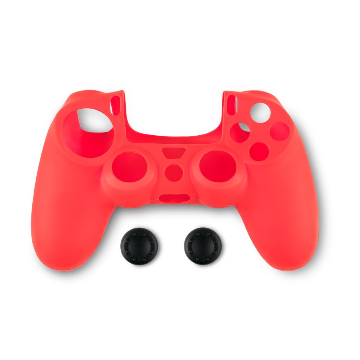 Spartan Gear - Controller Silicon Skin Cover and Thumb Grips (compatible with playstation 4) (colour: Red)