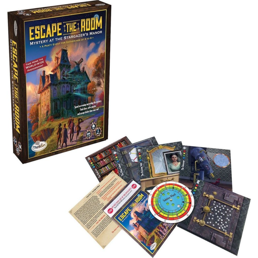 ThinkFun Logic Game: Escape The Room - Mystery at the Stargazer's Manor (007351)