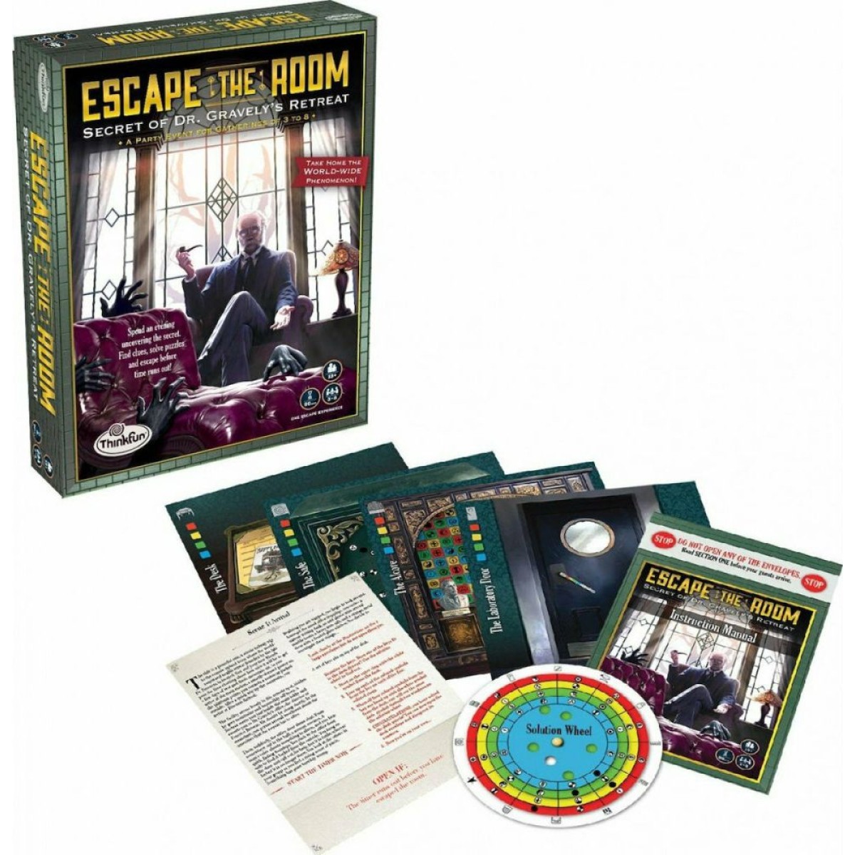 ThinkFun Logic Game: Escape The Room - Secret of Dr. Gravelys Retreat (007352)