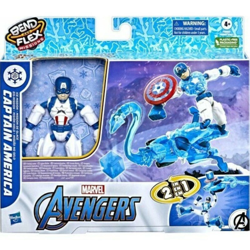 Hasbro Marvel Avengers: Bend And Flex Missions - Captain America Action Figure (2 in1) (F5868)