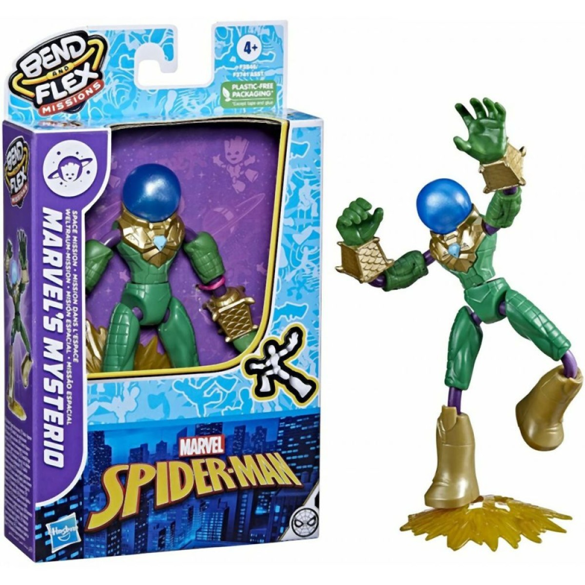 Hasbro Marvel Spider-Man Bend And Flex Missions - Marvels Mysterio Action Figure (F3846)