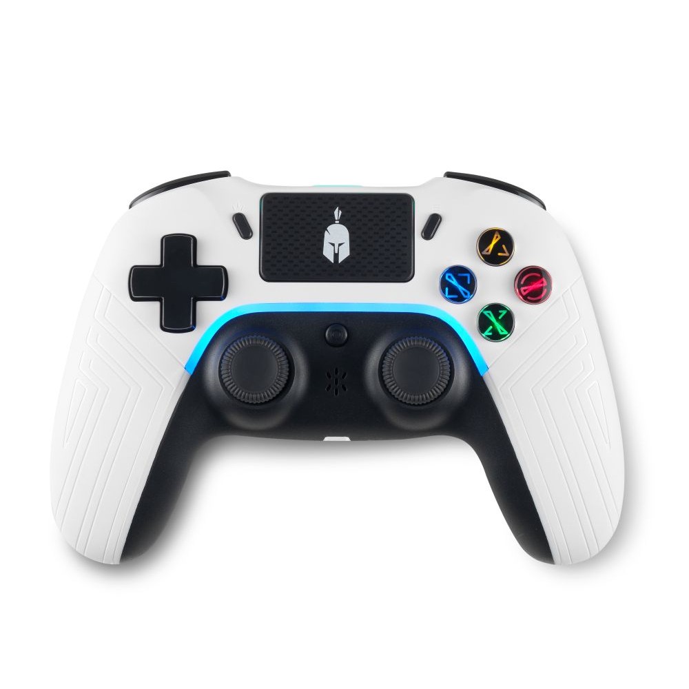 Spartan Gear - Aspis 4 Wired &amp; Wireless Controller (compatible with PC [wired] and playstation 4 [wireless]) (colour: White/Black)