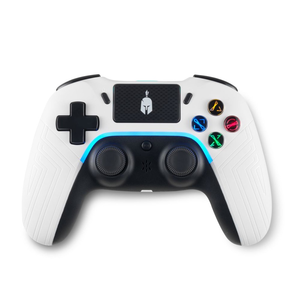 Spartan Gear - Aspis 4 Wired  Wireless Controller (compatible with PC [wired] and playstation 4 [wireless]) (colour: White/Black)