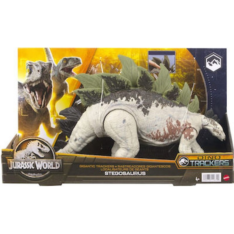 Mattel Jurassic World: Gigantic Dino Trackers - Stegosaurus Large Dinosaur Figure (HLP24)