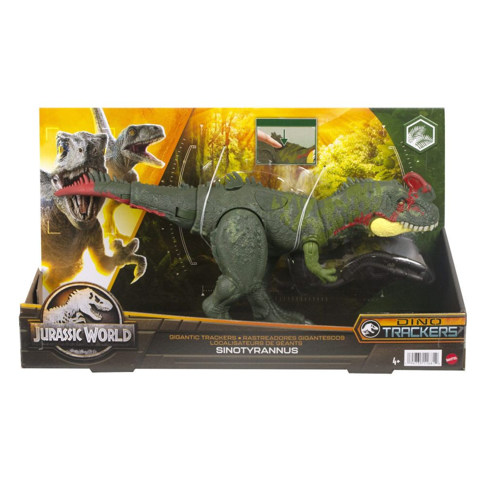 Mattel Jurassic World: Gigantic Dino Trackers - Sinotyrannus Large Dinosaur Figure (HLP25)