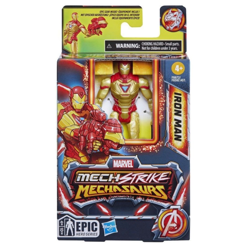 Hasbro Marvel Mech Strike: Mechasaurus - Iron Man (6") Action Figure (F6672)