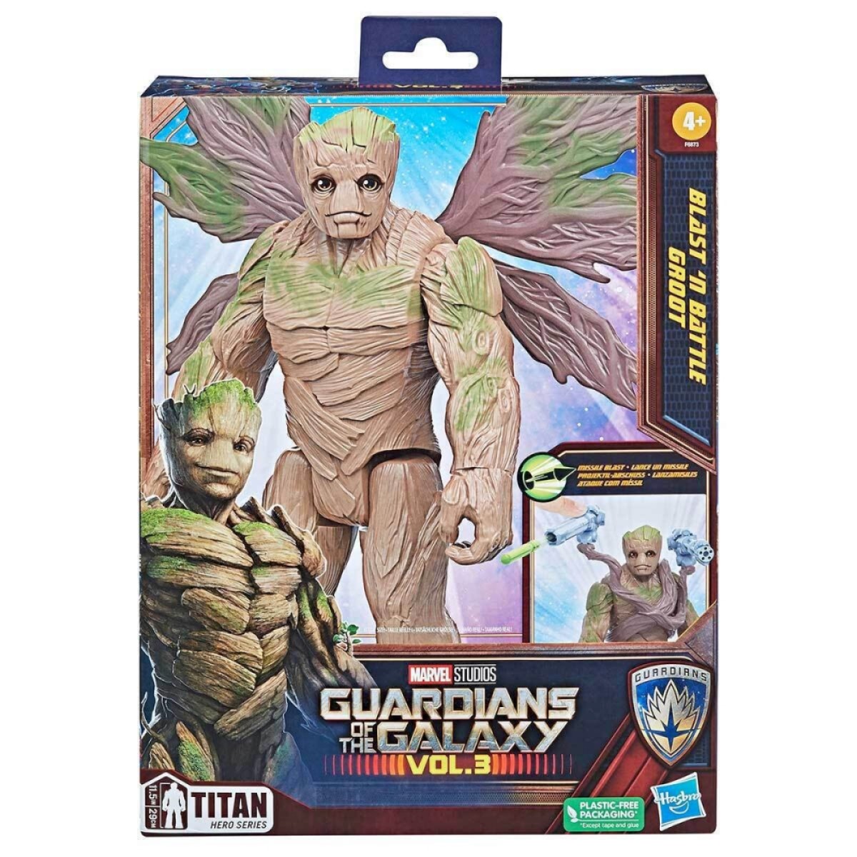 Hasbro Marvel Guardians of The Galaxy Vol.3: Blast N Battle Groot Titan Hero Deluxe Action Figure (F6873)