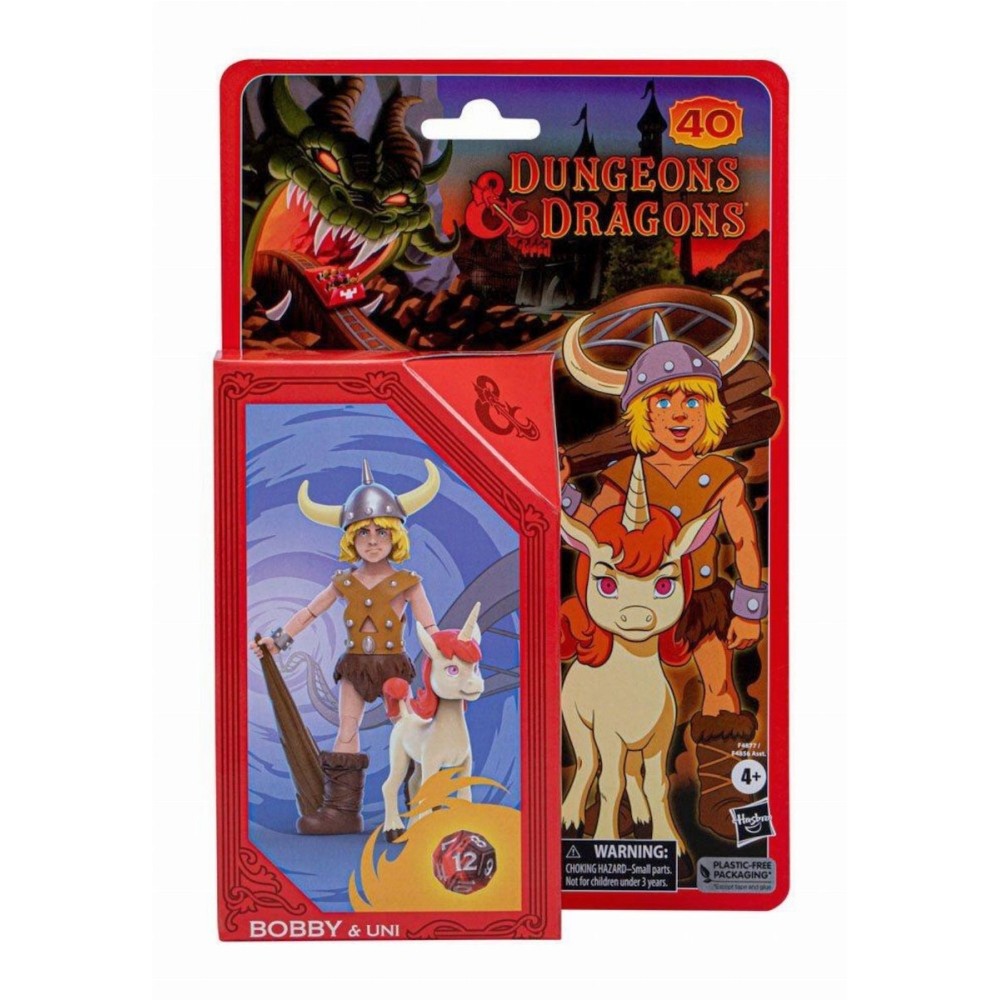 Hasbro Fans - Dungeons &amp; Dragons Retro Collection: Bobby &amp; Uni Action Figures (15cm) (Excl.) (F4877)