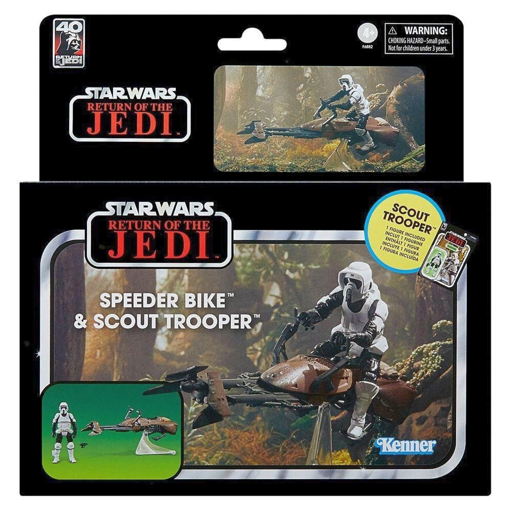 Hasbro Fans - Disney Star Wars Return of the Jedi Vintage Collection: Speeder Bike &amp; Scout Trooper Action Figure (F6882)