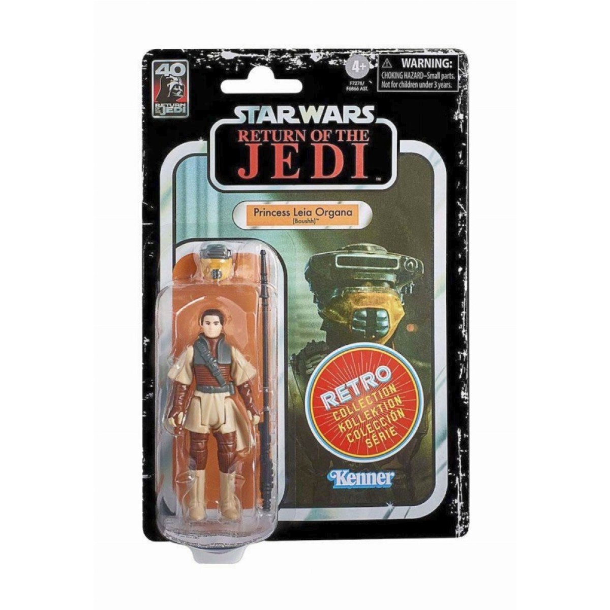 Hasbro Fans - Disney Star Wars: Return of the Jedi Retro Collection - Princess Leia Organa (Boushh) Action Figure (10cm) (F7278)