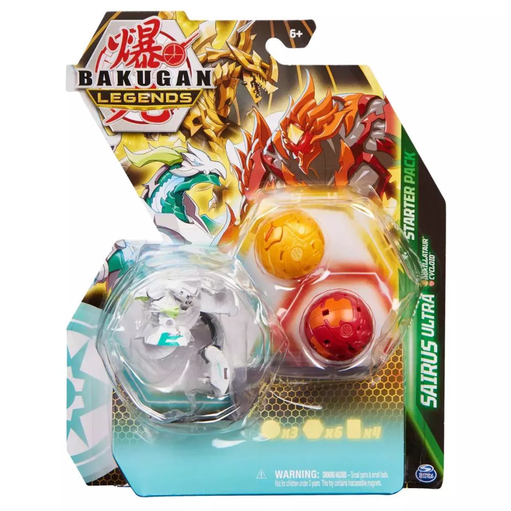 Spin Master Bakugan Legends: Sairus Ultra - Auxillataur &amp; Cycloid Starter Pack (20140287)