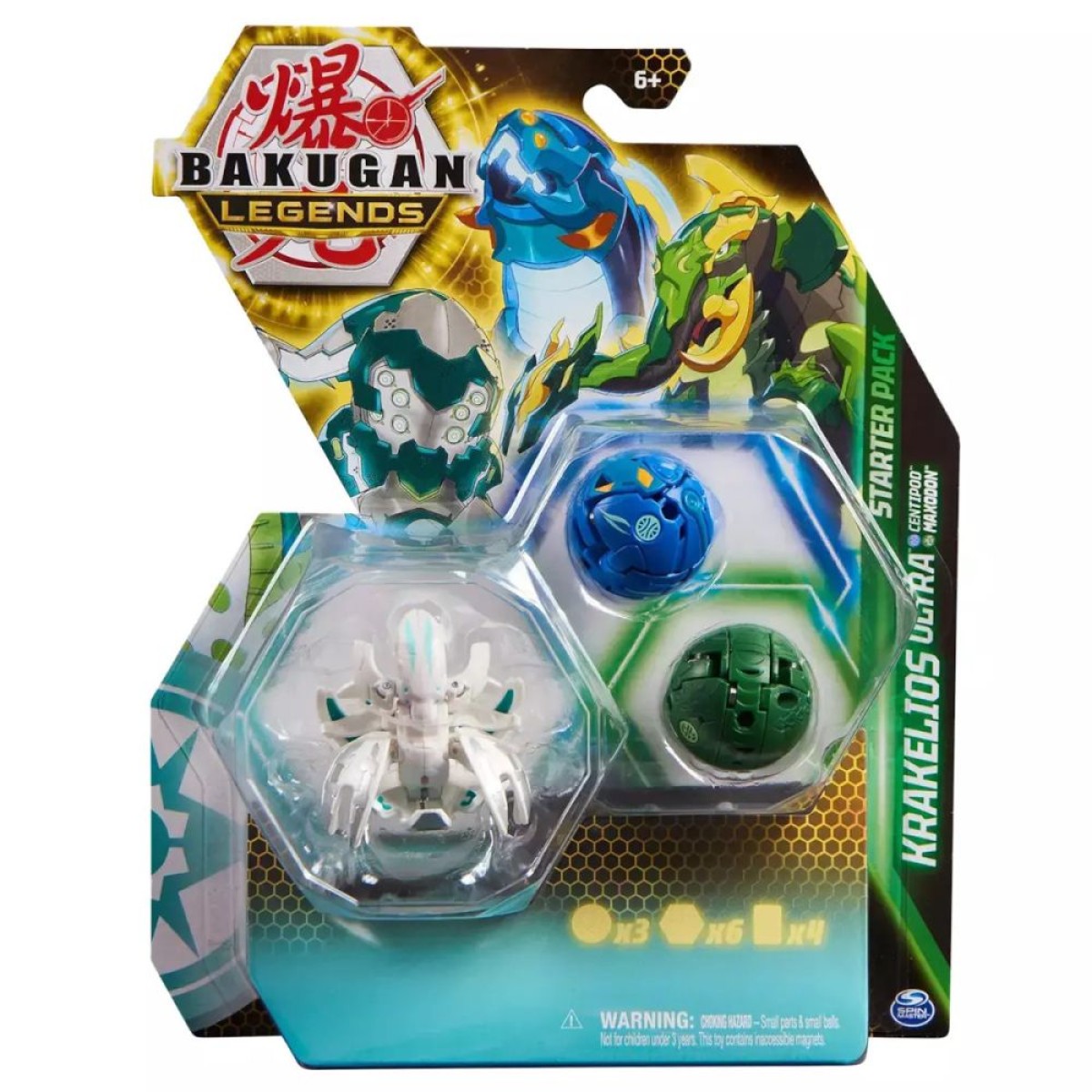 Spin Master Bakugan Legends: Krakelios Ultra - Centipod  Maxodon Starter Pack (20140289)