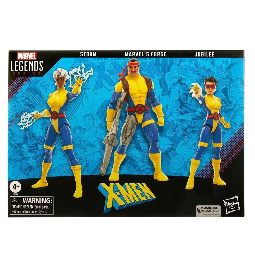 Hasbro Fans Marvel Legends Series (60th Anniversary): X-Men - Storm, Marvel's Forge and Jubilee Action Figures (3-Pack) (15cm) (F7025)