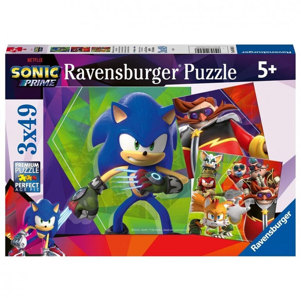 Ravensburger Puzzle: Sonic Prime - The Adventures of Sonic (3x49pcs) (05695)