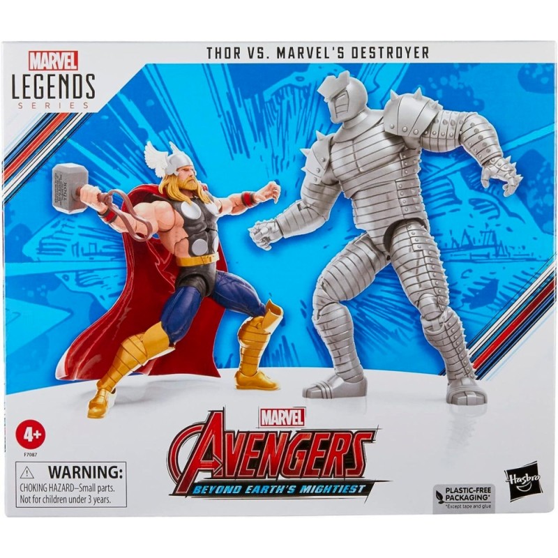 Hasbro Fans Marvel Avengers: Legends Series (60th Anniversary) - Beyond Earth's Mightiest - Thor Vs. Marvel's Destroyer Action Figures (15cm) (F7087)