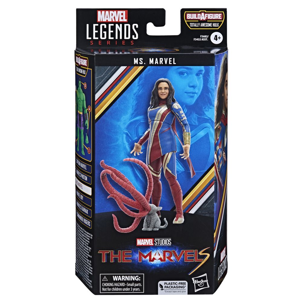 Hasbro Marvel Legends Series Build a Figure Totally Awesome Hulk: The Marvels - Ms. Marvel Action Figure (15cm) (Excl.) (F3682)