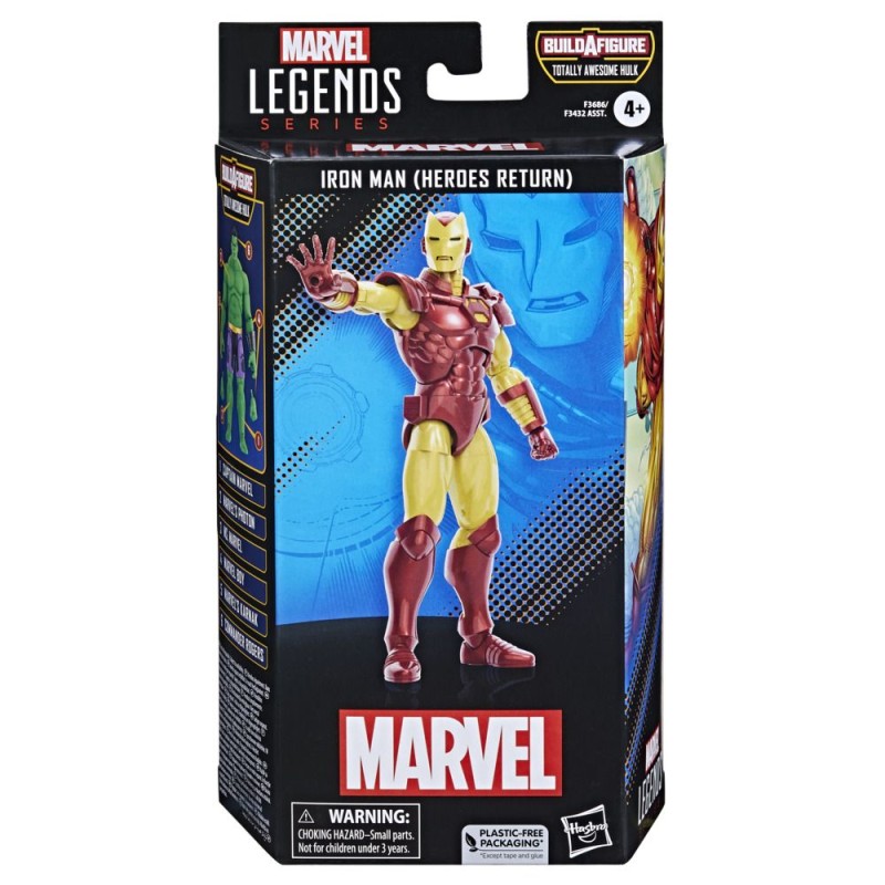 Hasbro Marvel Legends Series Build a Figure Totally Awesome Hulk: Iron Man (Heroes Return) Action Figure (15cm) (Excl.) (F3686)