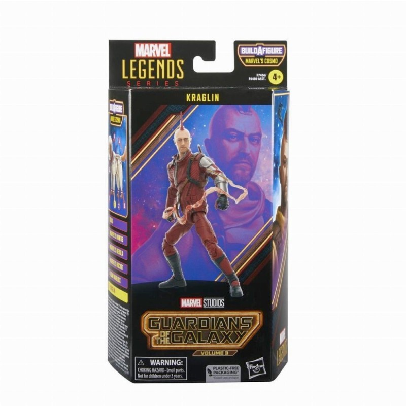 Hasbro Fans Marvel Legends Series: Guardians of the Galaxy Volume 3 - Kraglin Action Figure (Build-A-Figure) (15cm) (F7406)