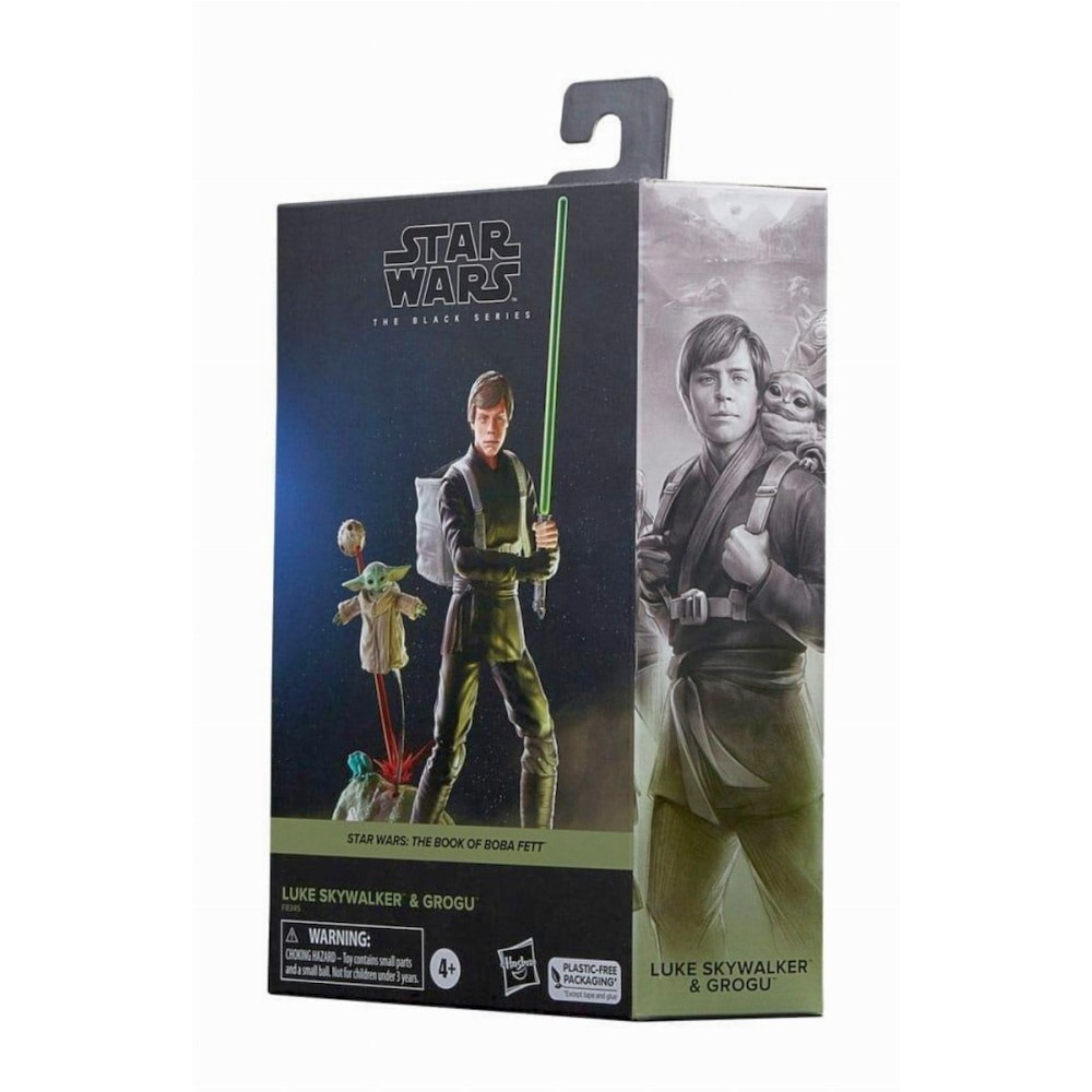 Hasbro Fans Disney Star Wars The Black Series: The Book of Boba Fett - Luke Skywalker &amp; Grogu Action Figure (15cm) (Excl.) (F7008)