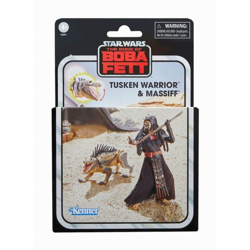 Hasbro Fans Disney Star Wars The Book of Boba Fett: The Vintage Collection - Tusken Warrior &amp; Massiff Action Figures (10cm) (F6991)