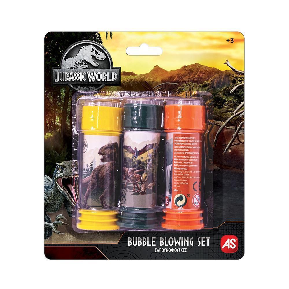 AS Jurassic World Bubble Blowing Set (3 Pieces) (5200-01364)