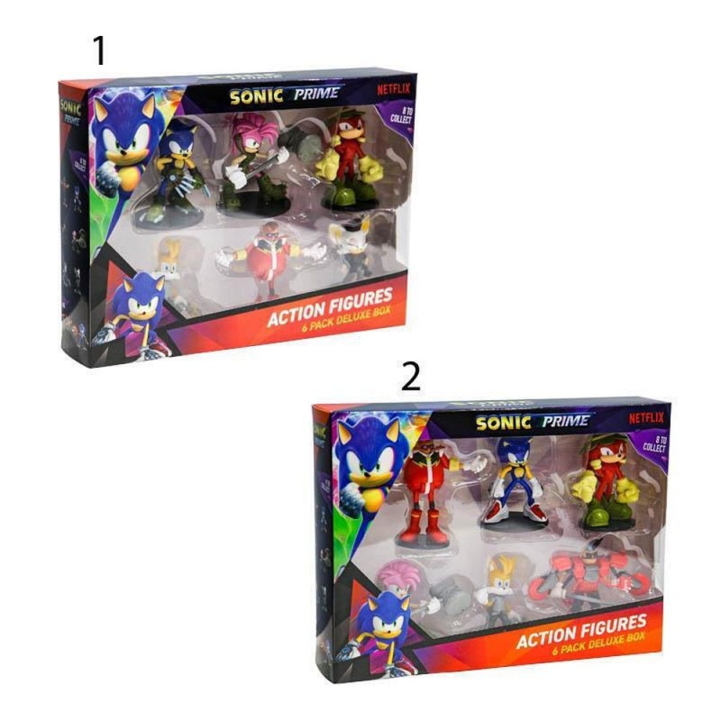 P.M.I. Sonic Prime - 6 Pack Deluxe Box (S1) Action Figures (7.5cm) (Random) (SON6070)