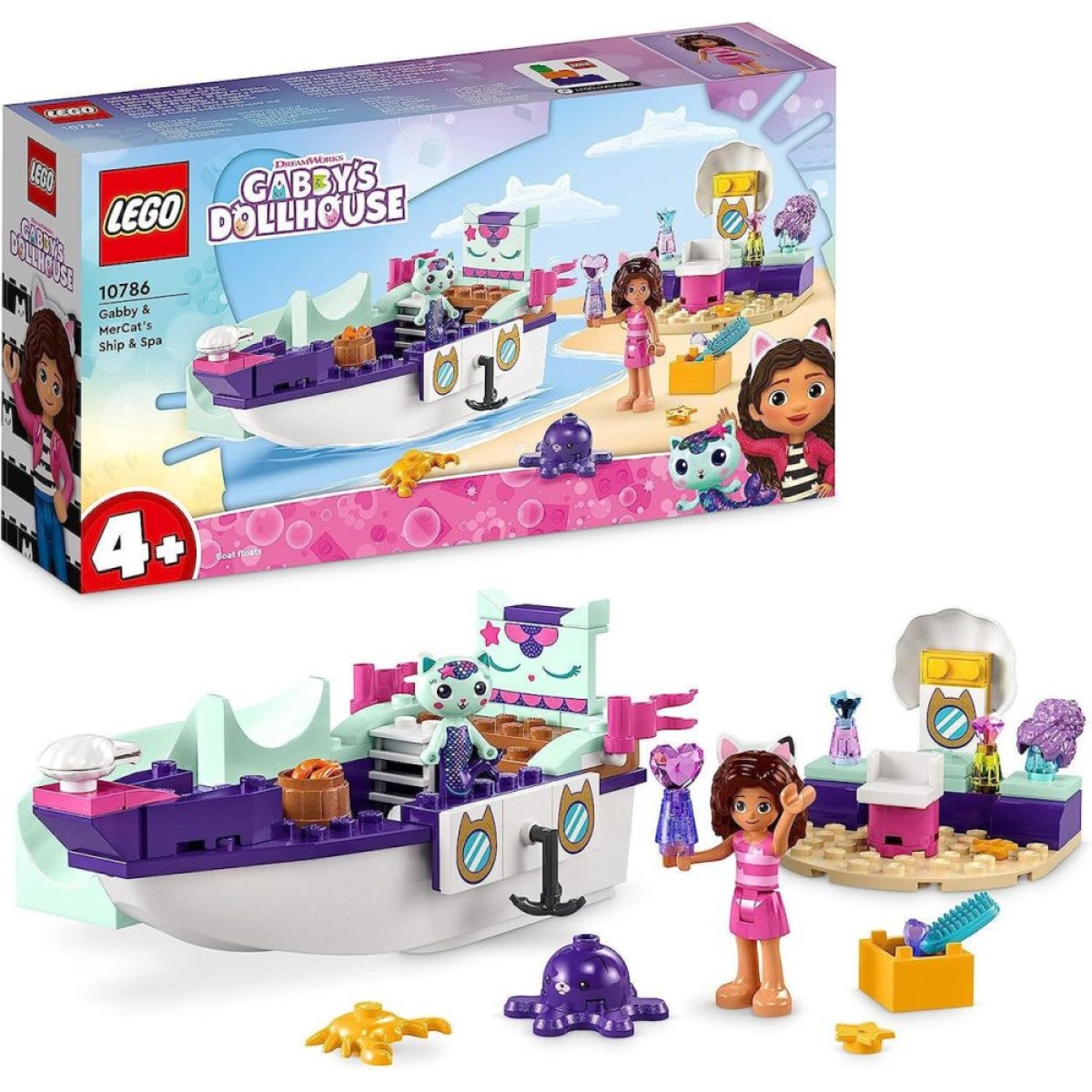 LEGO® Gabbys Dollhouse: Gabby and MerCat’s Ship and Spa (10786)