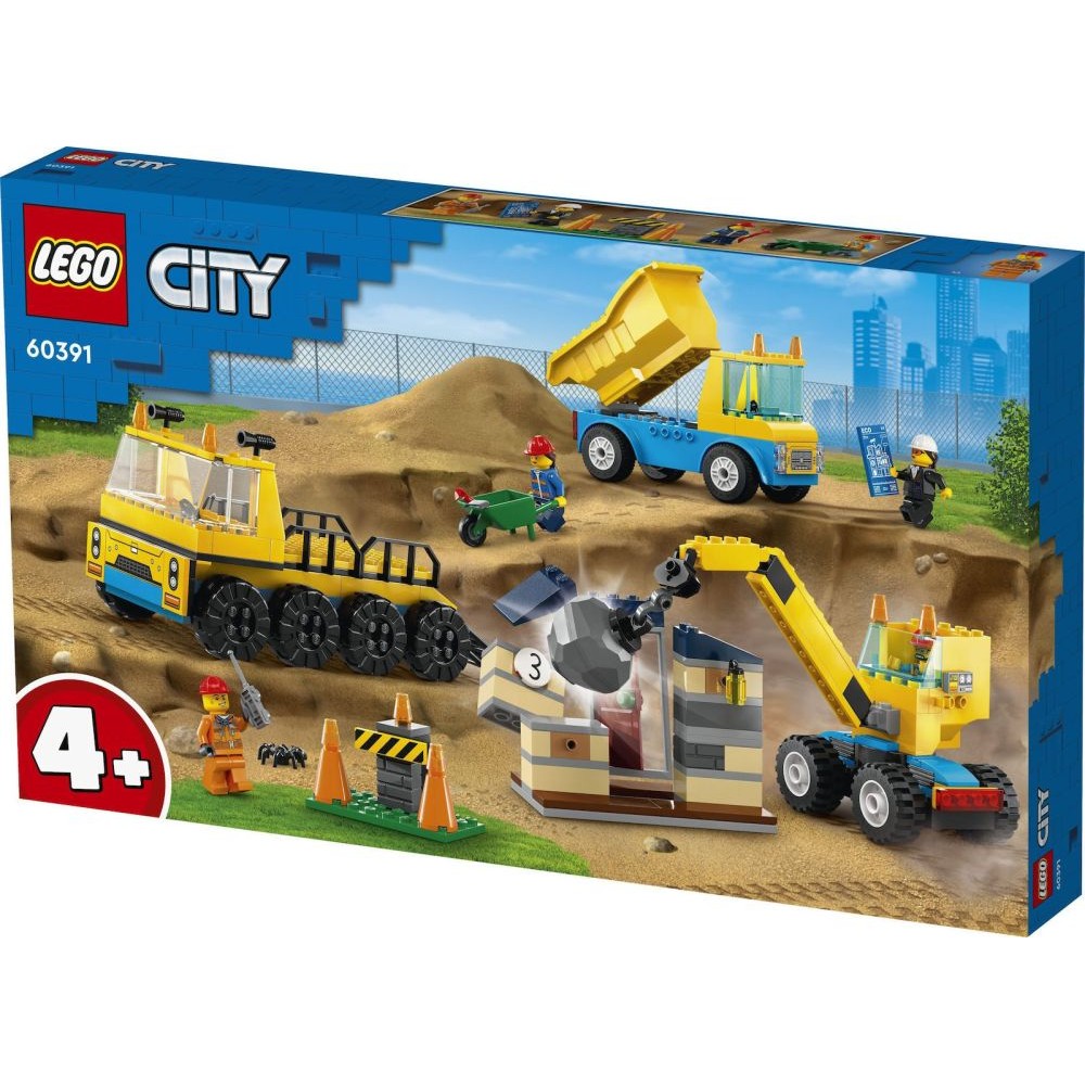 LEGO® City: Construction Trucks and Wrecking Ball Crane (60391)