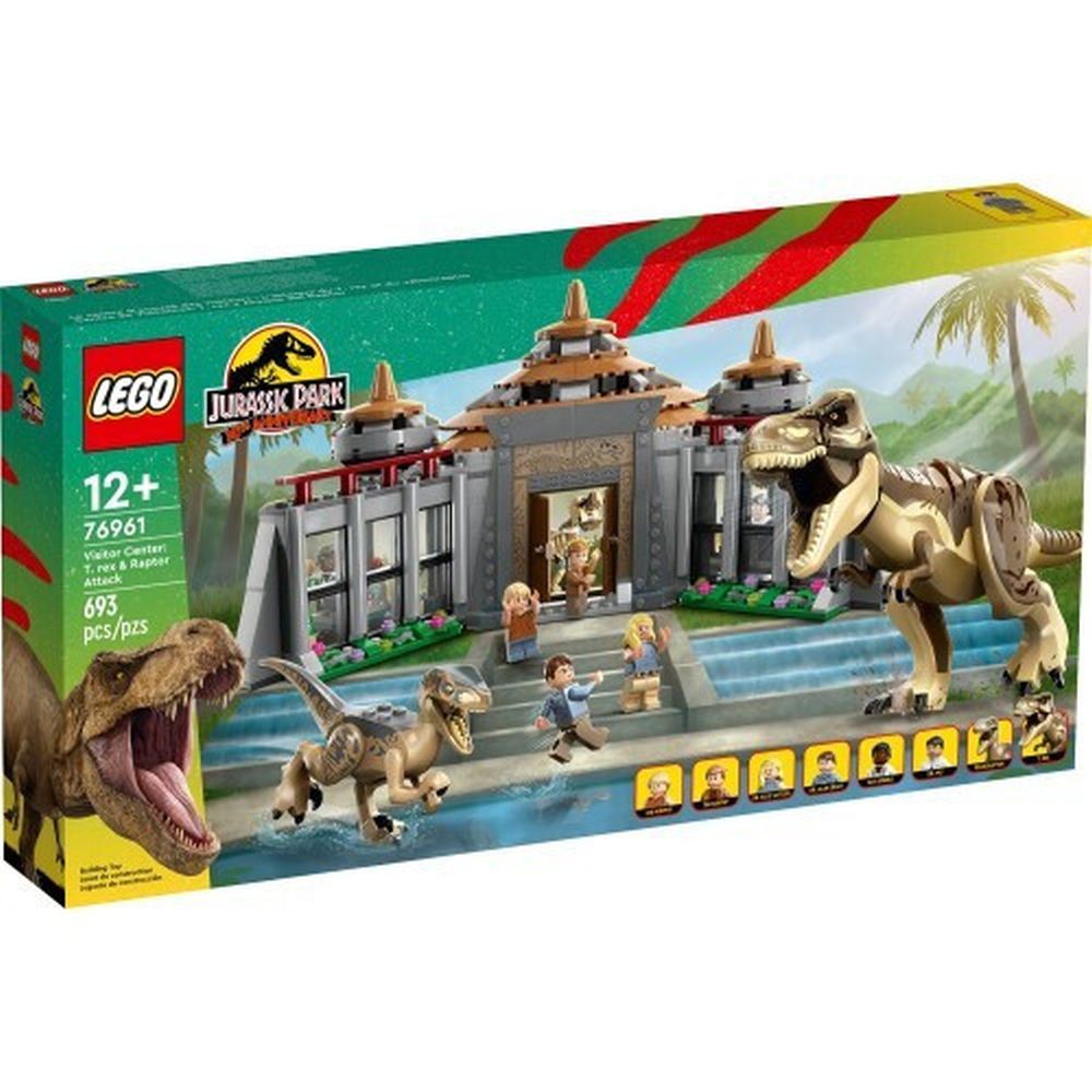 LEGO® Jurassic Park 30th Anniversary - Visitor Center: T. rex &amp; Raptor Attack (76961)