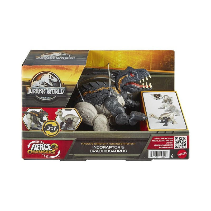 Mattel Jurassic World: Fierce Changers Massive Stretch - Indoraptore &amp; Brachiosaurus (HPD35)