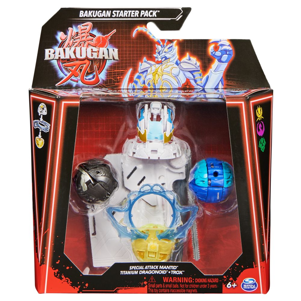 Spin Master Bakugan: Starter Pack - Special Attack Nillious/Titanium Dragonoid/Titanium Trox (20142185)