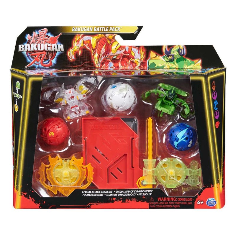 Spin Master Bakugan: Battle Pack - Special Attack Bruiser/Dragonoid/Hammerhead/Titanium Dragonoid/Nillious (20142085)