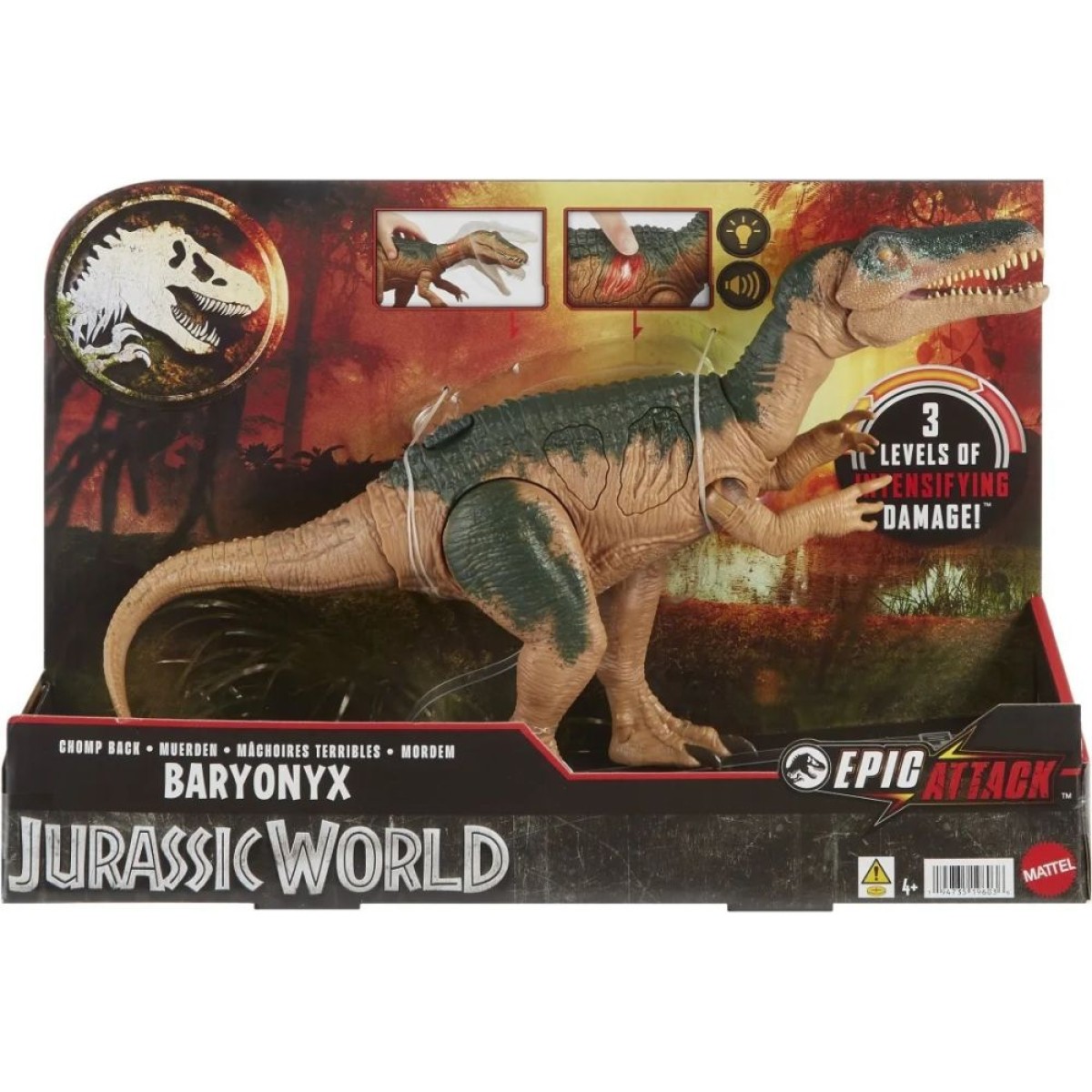 Mattel Jurassic World: Epic Attack - Chomp Back Baryonyx (HTP68)