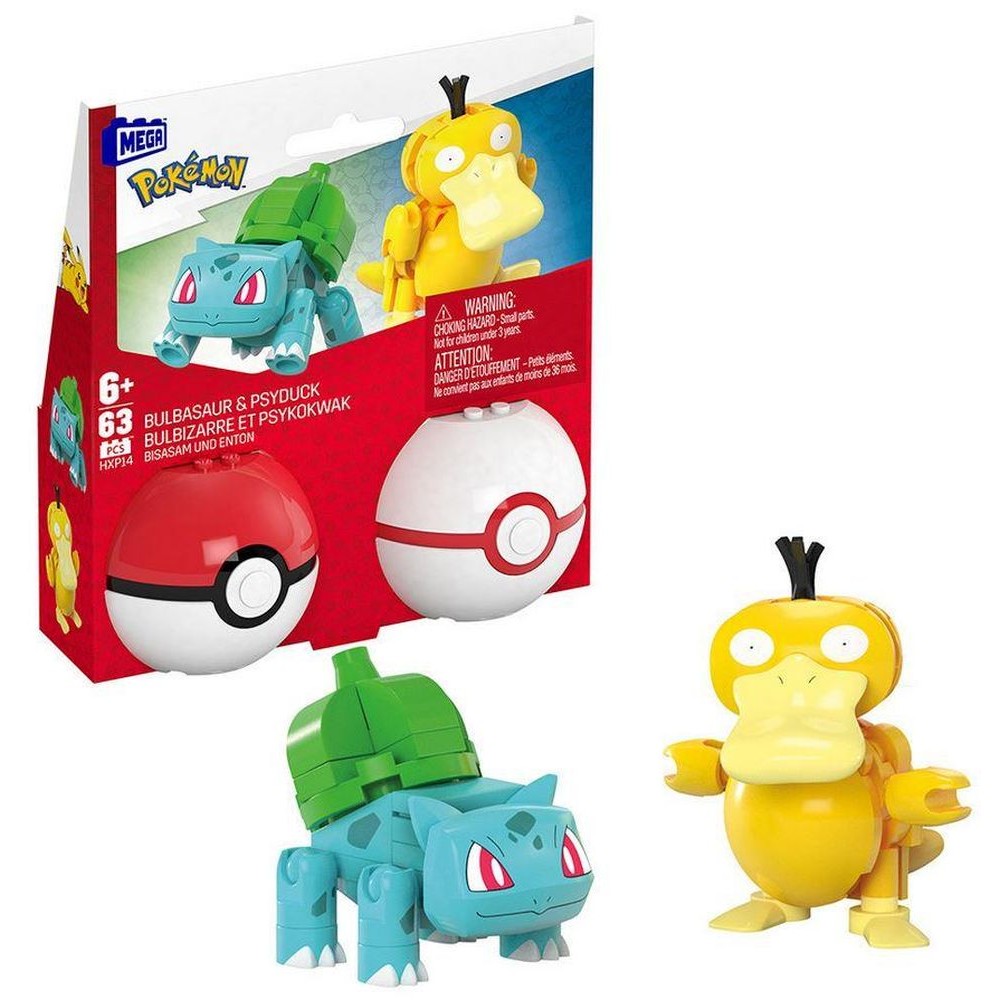 Mattel Mega Pokemon - Bulbasaur &amp; Psyduck Pokeballs (HXP14)