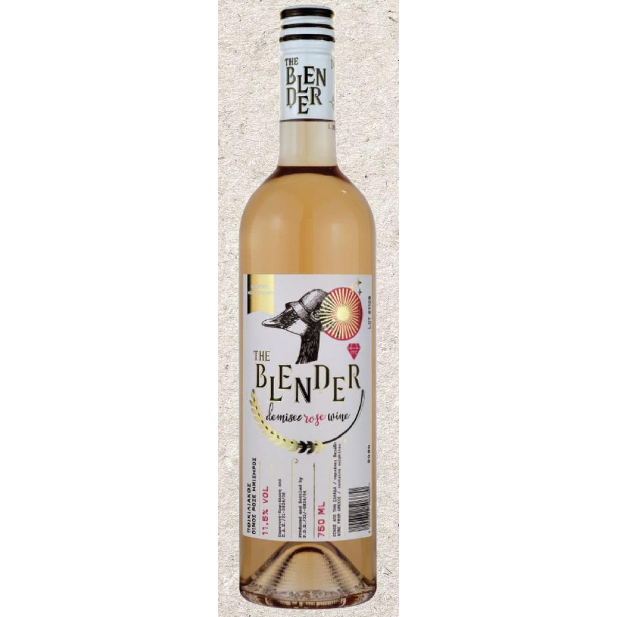 The Blender Project - The Blender Rose - Assyrtiko, Moschofilero, Rose Demisec Wine,750ml