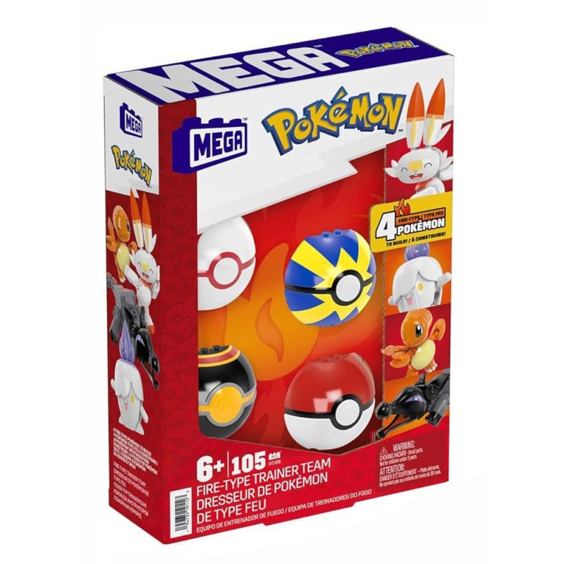 Mattel Mega Pokemon: Fire-Type Trainer Team  (HTJ06)