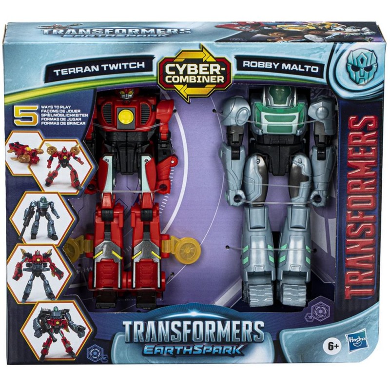 Hasbro Transformers Earthspark: Cyber-Combiner - Terran Twitch &amp; Robby Malto Action Figures (F8438)