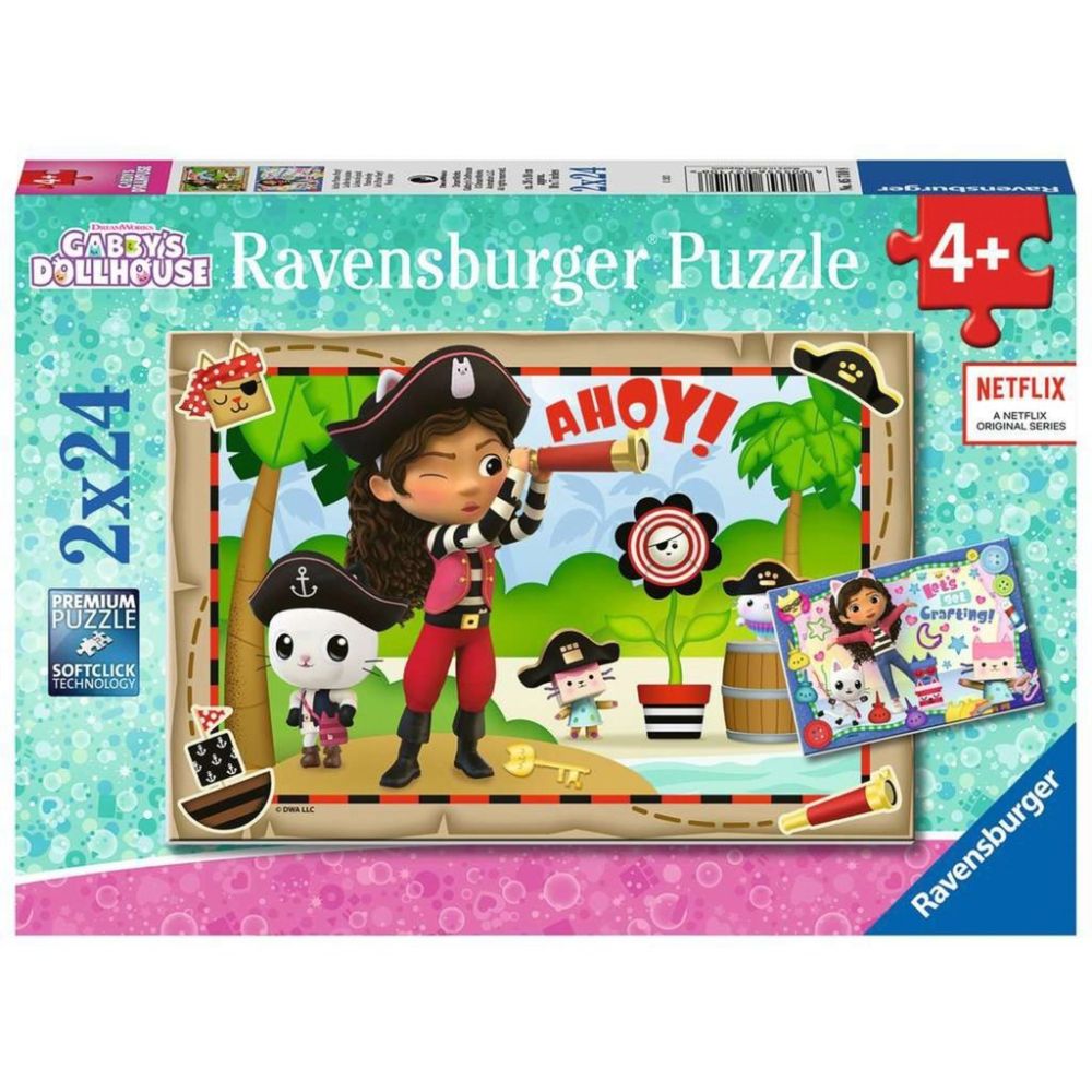 Ravensburger Puzzle: Gabby's Dollhouse - Let's Pirate Party! (2x24pcs) (5710)