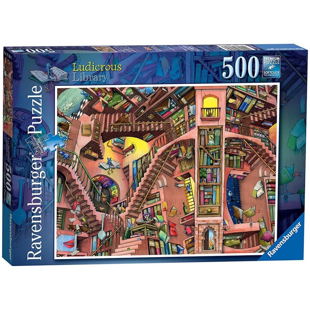 Ravensburger Puzzle: Ludicrous Library (500pcs) (17484)