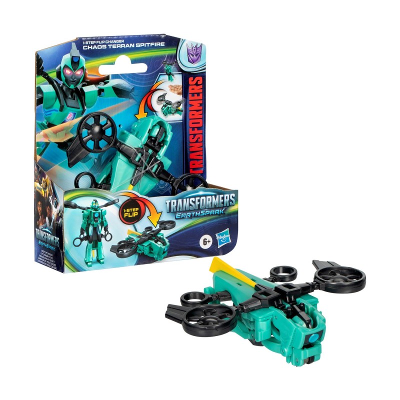 Hasbro Transformers: Earthspark 1-Step Flip Changer - Spitfire Action Figure (F8663)