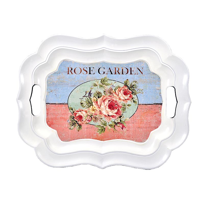 ΔΙΣΚΟΣ ΠΛΑΣΤΙΚΟΣ "ROSE GARDEN" ΓΩΝΙΕΣ 38*28