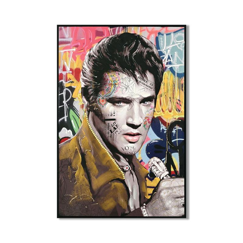 ΠΙΝΑΚΑΣ ΣΕ ΚΑΜΒΑ ΜΕ ΠΛΑΣΤΙΚΟ ΠΛΑΙΣΙΟ Fylliana "Elvis Presley" 62x4x92cm