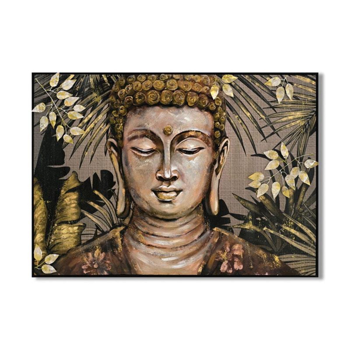 ΠΙΝΑΚΑΣ ΣΕ ΚΑΜΒΑ ΜΕ ΠΛΑΣΤΙΚΟ ΠΛΑΙΣΙΟ Fylliana "Buddha" 122x5x82cm